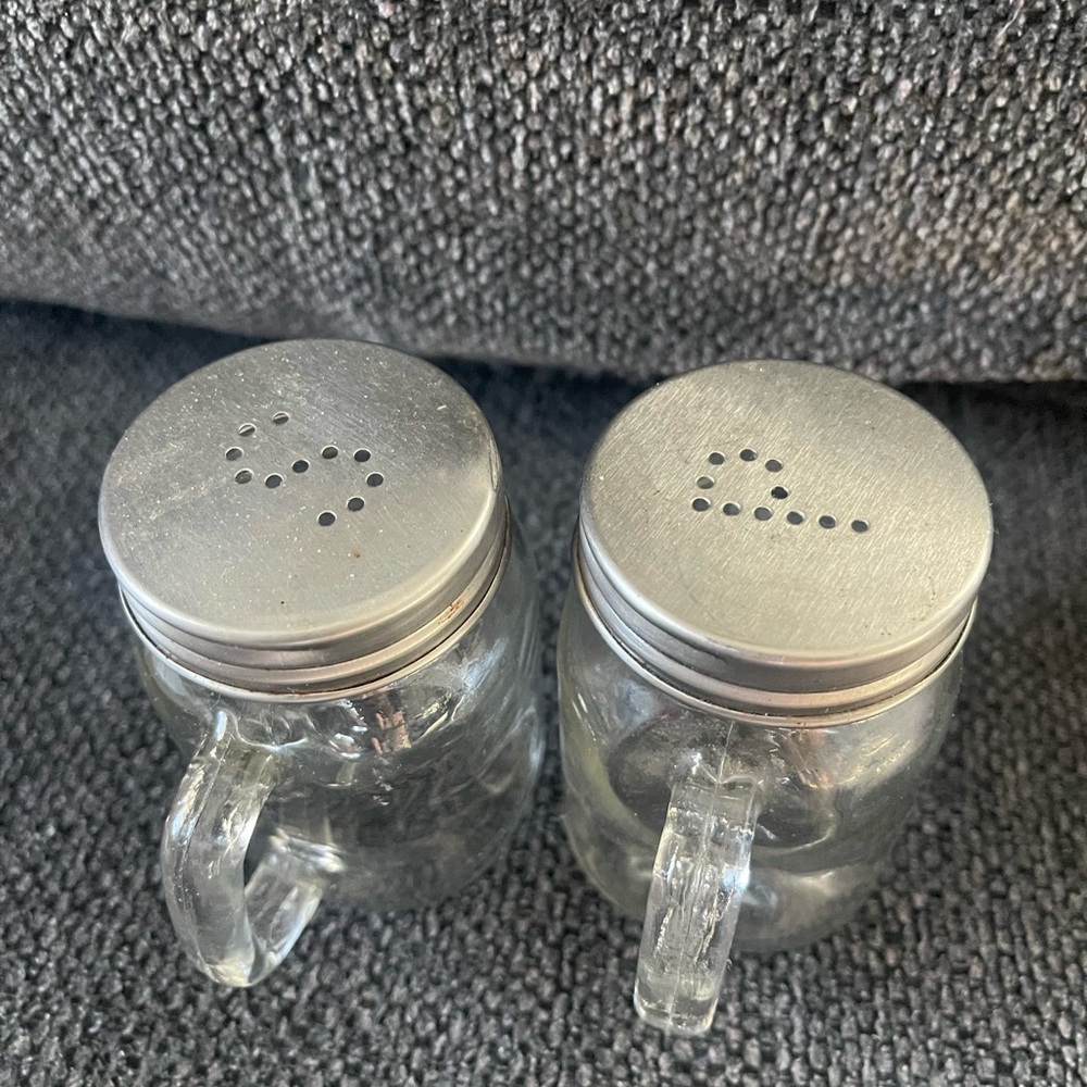 Glass Mason Jar Salt and Pepper Shakers